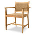 Outdoor Dining Chair Pivetti with arm natural teak