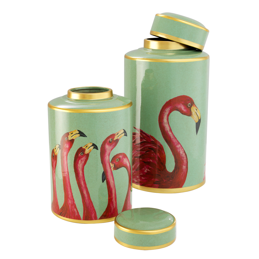 Jar Flamingo Set Of 2