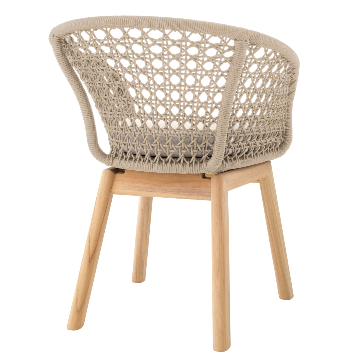 Outdoor Dining Chair Trinity cream weave flores off-white